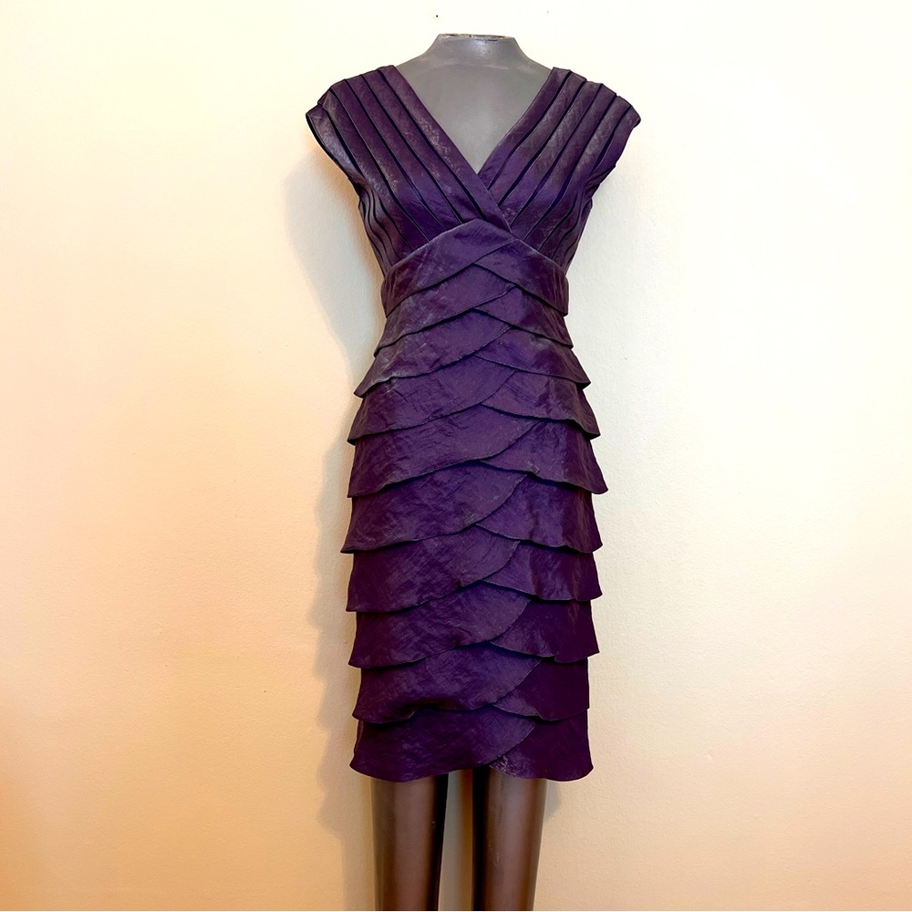Adrianna Papell Size 6 Purple Dress